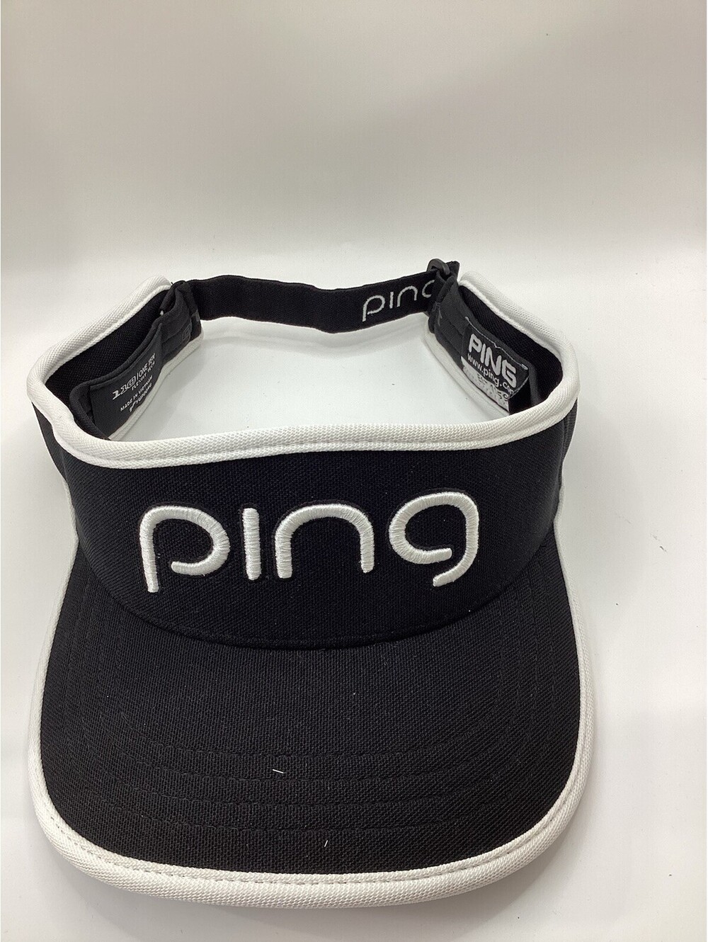 Ping FlexFit Tech One Ten 110 Visor Black White Golf Visor
